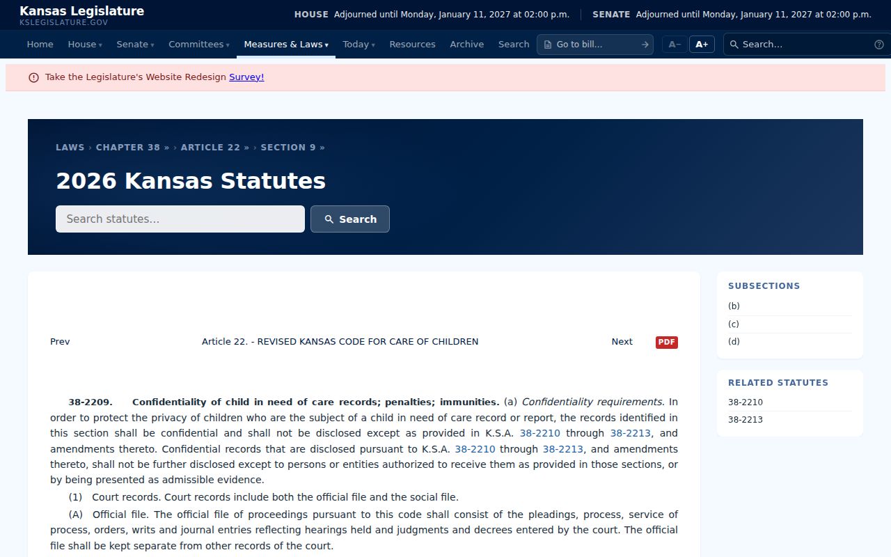 Kansas CINC confidentiality statute applicable in Norton County