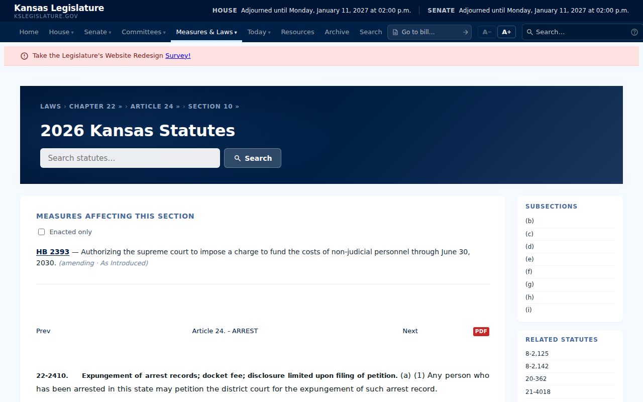 Kansas criminal expungement statute for Norton County records