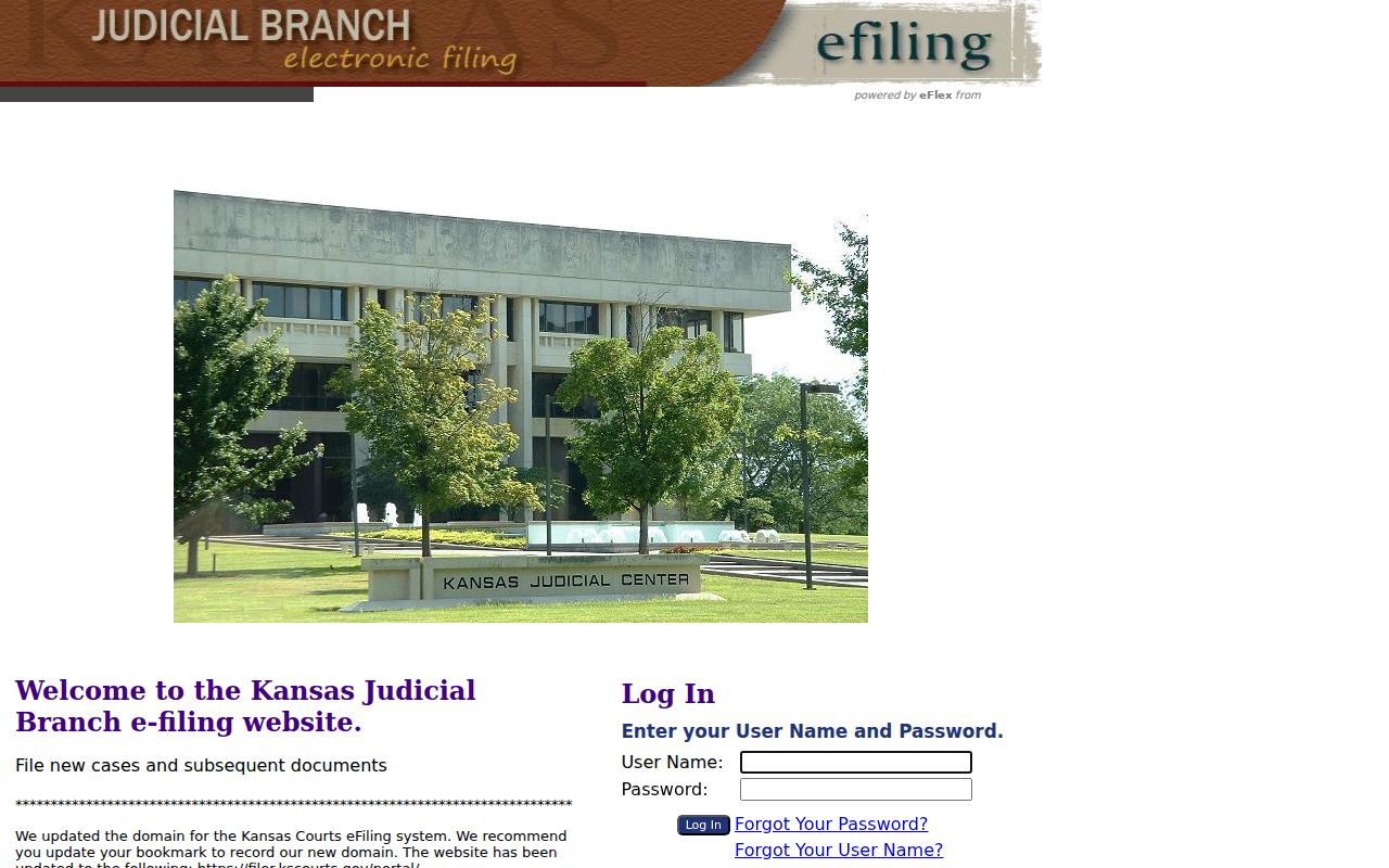 Norton County case search boundary at the Kansas appellate eFiling portal